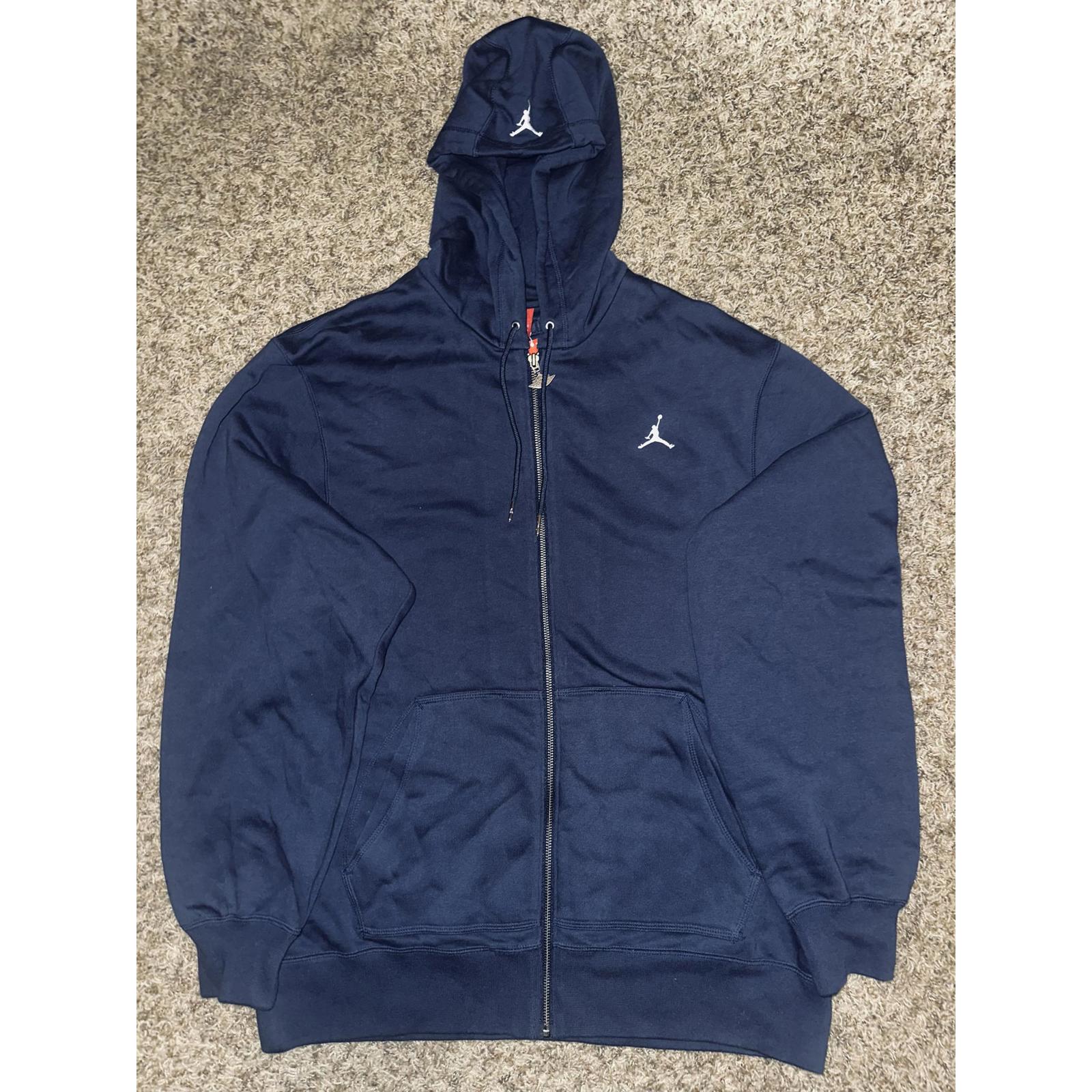 Vintage Jordan Mens Wings Full Zip Hoodie Black Sample